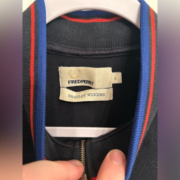 SOLD Fred Perry Bradley Wiggins Zip Polo Shirt with Pocket - Picture 3 of 5